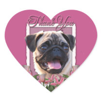 Thank You - Pink Tulips - Pug