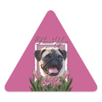 Thank You - Pink Tulips - Pug