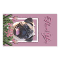 Thank You - Pink Tulips - Pug