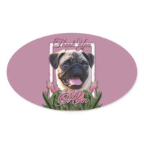 Thank You - Pink Tulips - Pug
