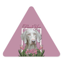 Thank You - Pink Tulips - Weimeraner - Golden Eyes