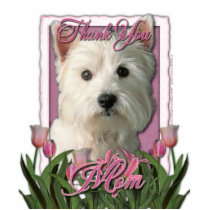 Thank You - Pink Tulips - West Highland Terrier