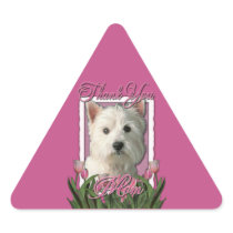 Thank You - Pink Tulips - West Highland Terrier