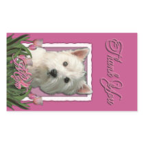 Thank You - Pink Tulips - West Highland Terrier