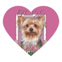 Thank You - Pink Tulips - Yorkshire Terrier