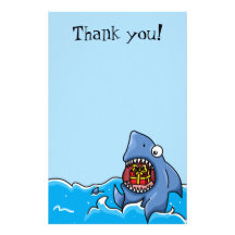 Thank you present Shark customisable stationary Stationery Paper