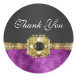 "Thank you" purple black damask girls