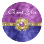 "Thank you" purple blue damask girls