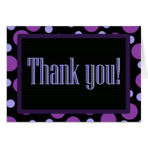 Thank You Purple Dots Black Background cards