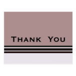Thank you purple with black stripes postcard