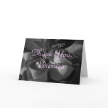 "Thank You _____" Roses In Black and White Cards