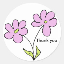 Thank you round stickers