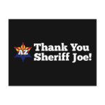 Thank You Sheriff Joe! postcards