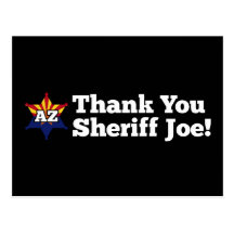 Thank You Sheriff Joe! Postcards