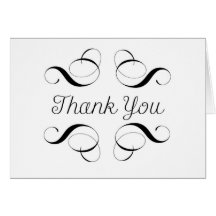 Thank You - Simple Style Black and White Card