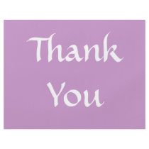 Thank You. Soft Dusky Purple and White.
