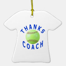 Thank You Softball Coach Gift T-Shirt Ornament