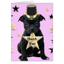 Thank You Staffordshire Bull Terrier card