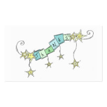 Thank You Stars, small cards Business Cards