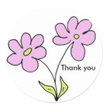 Thank you round stickers