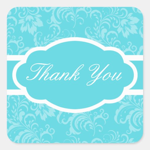 Thank You Sticker (Sophisticated Teal)