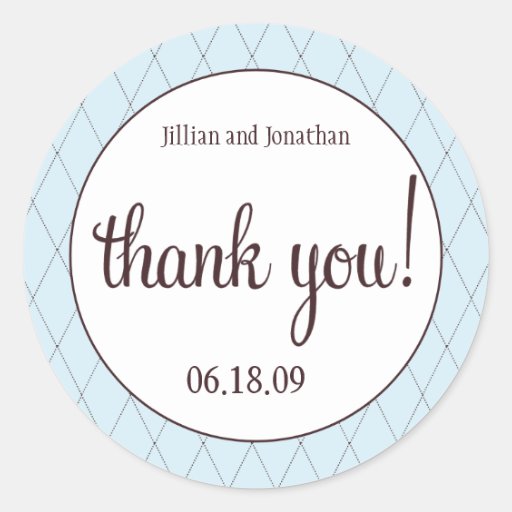 Thank You Sticker Template