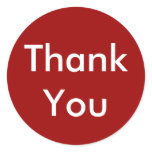 Thank You Stickers on Red Background