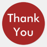 Thank You Stickers on Red Background