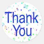 Thank You Stickers with Streamers