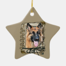 Thank You - Stone Paws - German Shepherd - Chance Christmas Ornaments