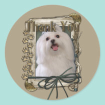 Thank You - Stone Paws - Maltese stickers