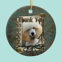 Thank You - Stone Paws - Poodle - Apricot ornaments