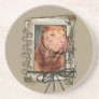 Thank you - Stone Paws - Shar Pei - Lucky Drink Coaster