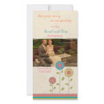 Thank You Tall Rainbow Flowers Wedding Photo Card photo cards