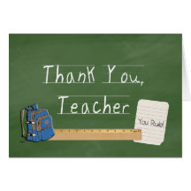 Thank You, Teacher Greeting Cards