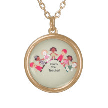 Thank You Teacher! Personalized Necklace