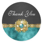 "Thank you" teal black damask girls