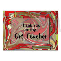 Thank You To My Art Teacher Cards