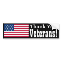 Thank You Veterans! Bumper Sticker