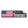 Thank You Veterans! Bumper Sticker
