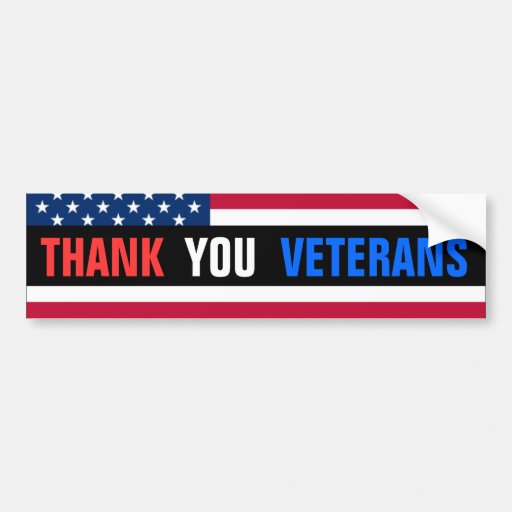 Thank You Veterans! Bumper Stickers