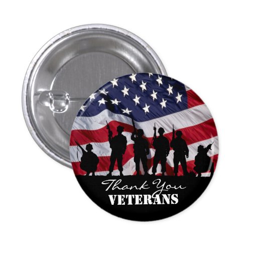 Thank You Veterans Buttons