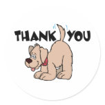 Thank You ~ Wagging Tail Dog Sticker