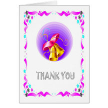 Thank you - Wedding bells Greeting Card