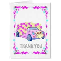 Thank you - Wedding car Greeting Card