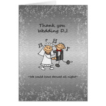 Thank you Wedding Dj Music Cards