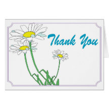 Thank you with Daisies Greeting Cards