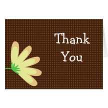 Thank You Yellow Daisy Flower Card