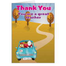 thank you you are a great teacher greeting card