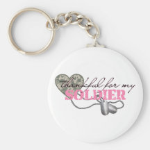 Thankful For My Soldier Key Chain